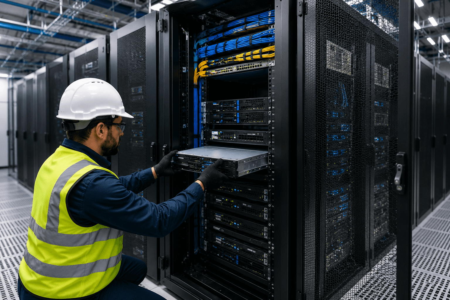 Rack and cabinet infrastructure during installation